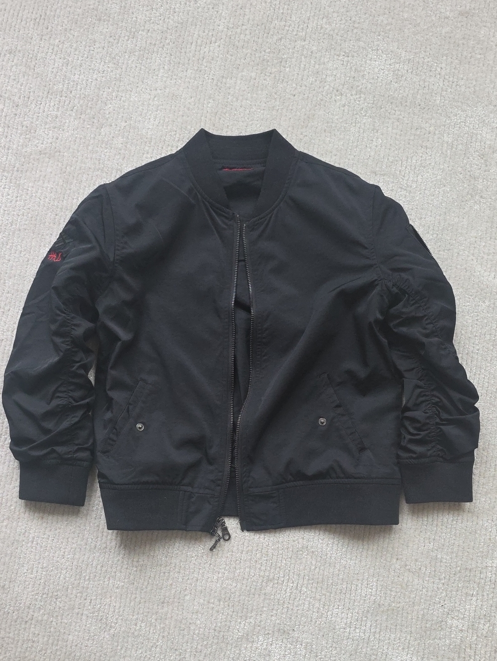 Haus Of Junior Boys Size 7-8 Black Bomber Jacket